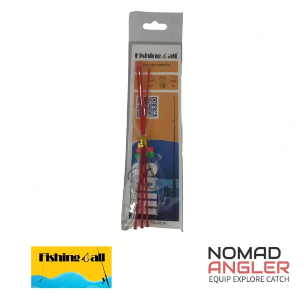 De Fishing4All Onderlijn met bezem Afhouders en een sleeplijn is een praktische zeevisrig voor breed inzetbaar gebruik.