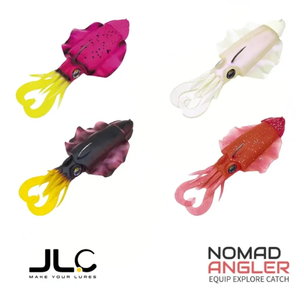 JLC Lures Tokuri 8.5 cm softbait with jig head. Available in 15 g, 40 g and 65 g and 4 colors.