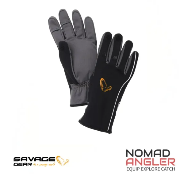 Savage Gear Softshell Winter Glove. Warme, winddichte en waterafstotende winterhandschoenen voor actief vissen in koude omstandigheden.
