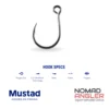 Mustad Kaiju In-Line Single Hook 10121NP met Wide Gap en UltraPoint®. Ideale vervanghaak voor pluggen en poppers. Maten 2/0 t.e.m. 8.