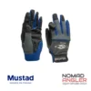 Mustad Landing Glove met extra padding en verstelbare polsband. Veilige grip bij het landen van zee- en zoetwatervis. M | L | XL.