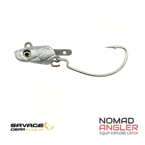 Savage Gear Sandeel V2 Weedless Jighead met EWG haak en roll & rise actie. Ideaal voor vissen tussen obstakels met softbaits.